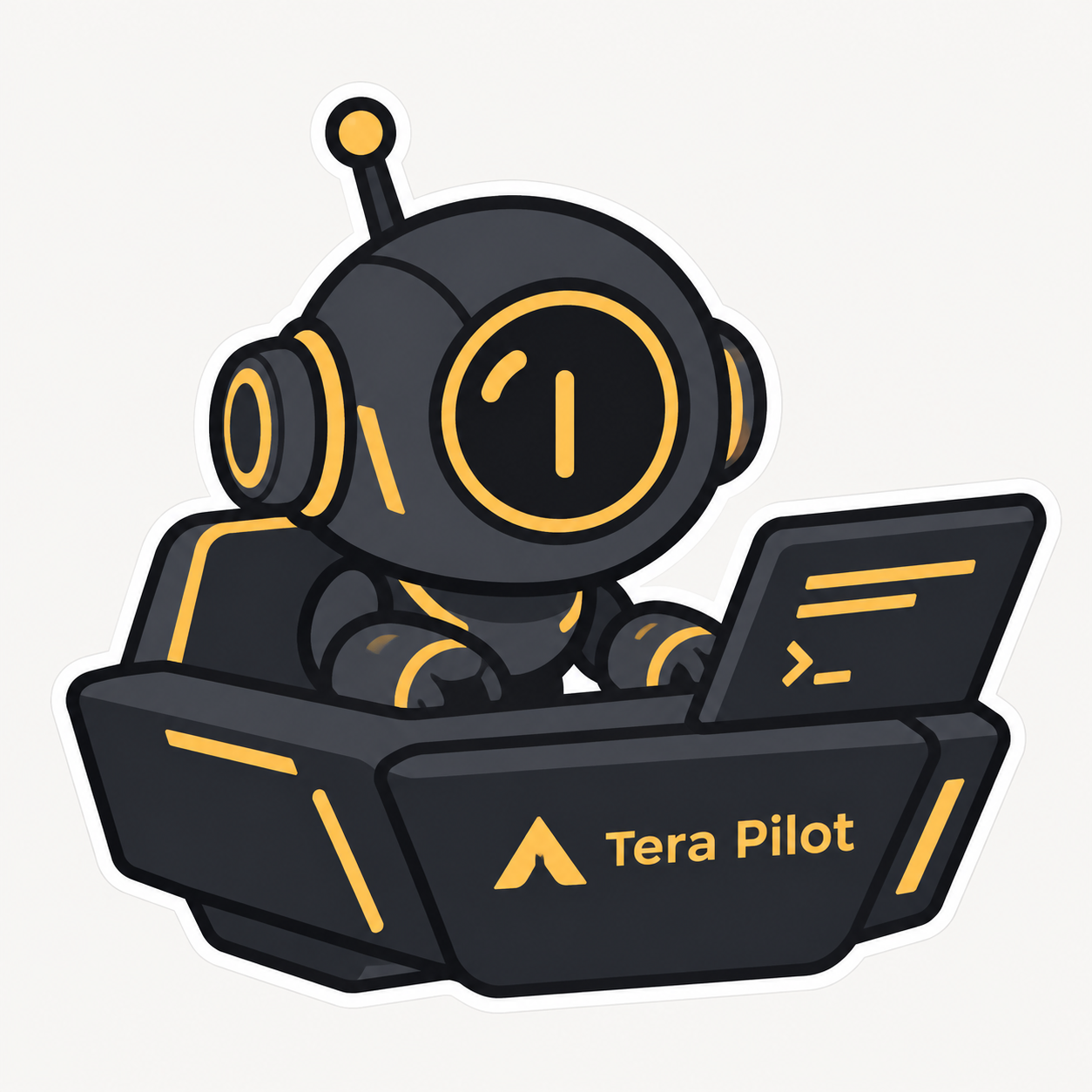 Tera Pilot mascot — robot pilot